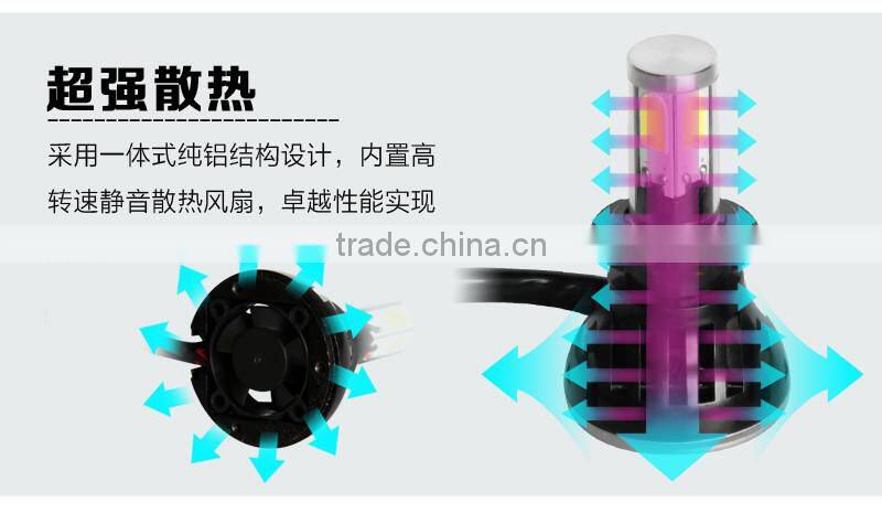4 side LEDs 40W each bulb h4 h7 h9 h11 led headlight replace halogen bulb