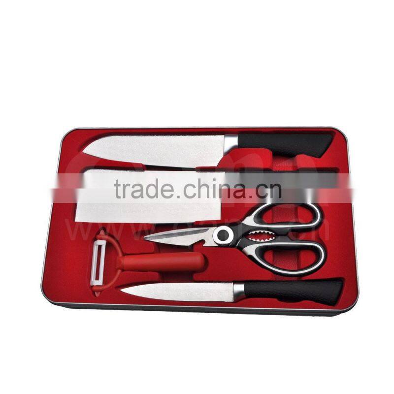 QANA hot sell damascus chef knife kitchen knifes in color Gift box