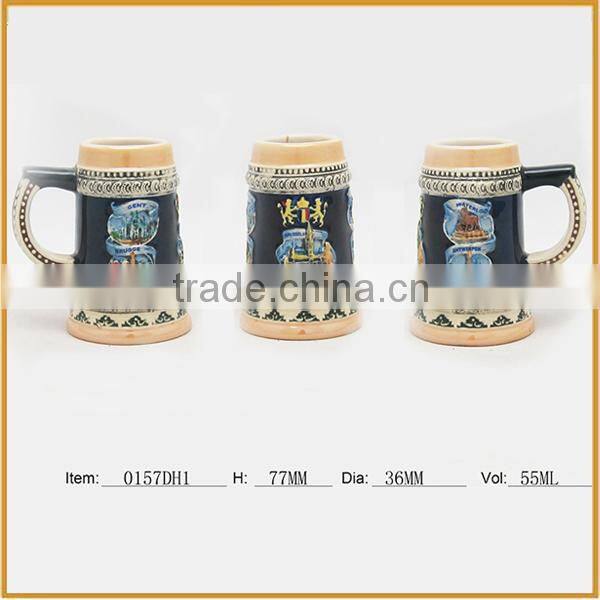 handmade 3D ceramic beer steins beer mug wholesale