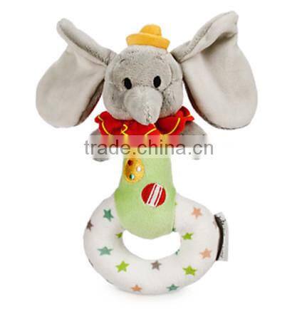 baby rattles/plush animal toy with rattles/soft rattles toys