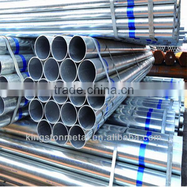 ERW SCH 40 Galvanized Steel Pipe painted words with plastic cap threated with coupling pipe
