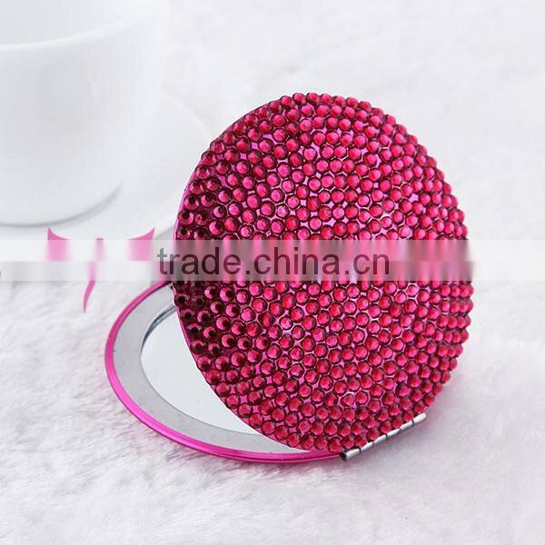 2015 fully-jewelled makeup compact mirror,whistling compact mirror
