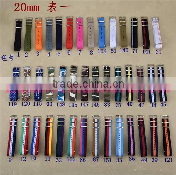 20MM Fashion wholesale nato watch strap with buckle