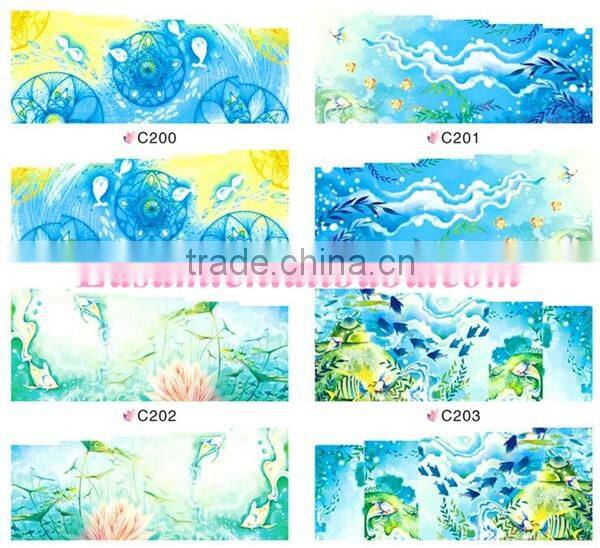 water transfer printing nail sticker , sticker for manicure
