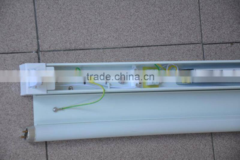 Universal T5 T8 18W 36W Single Double Tube Aluminium Steel Fluorescent Linear Batten Strip Straight Bracket Lamp Light