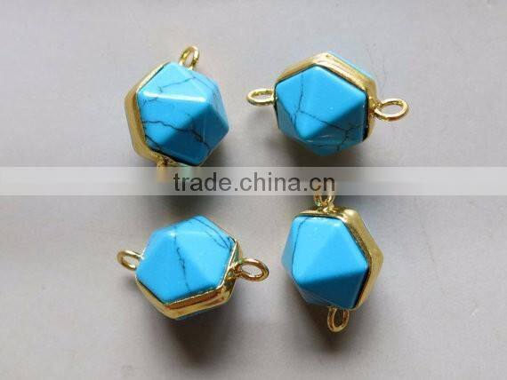 925 Silver Turquoise Gemstone Connector