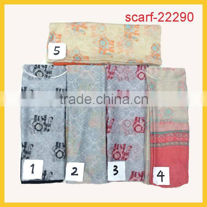 fashion print 100% polyester scarf in big size of 110*190cm