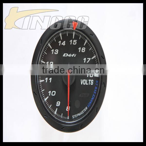 Universal 60MM Racer Gauge With Black Face