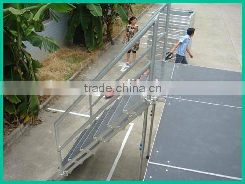 Aluminum working stage with line array