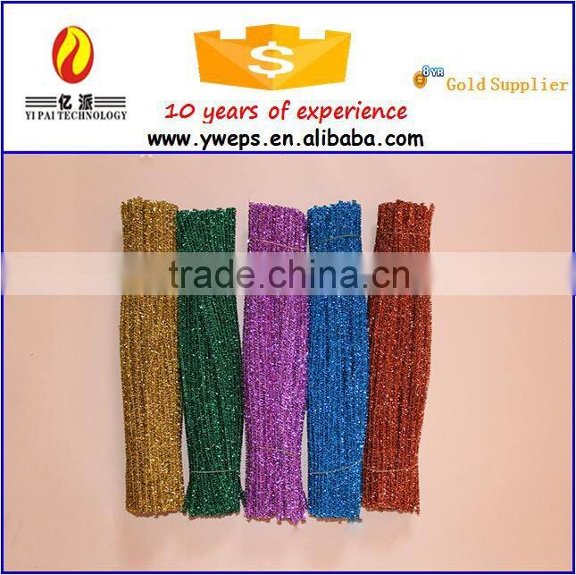 wholesale colourful folding chenille stems for diy, curly chenille stem