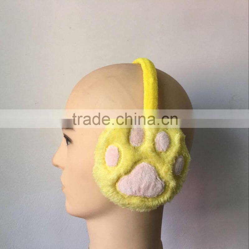 Super adorable winter warm plush earmuffs carton earmuff for child