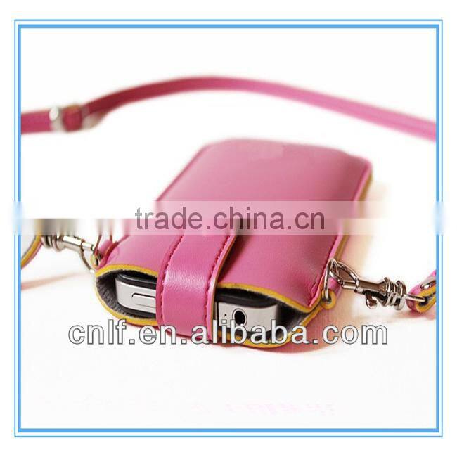 PU Cell Phone, Mobile Phone Neck Hanging Bag