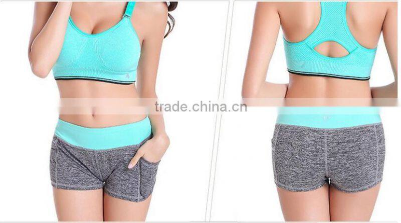 Breathable women girl running shorts gym sports fitness shorts