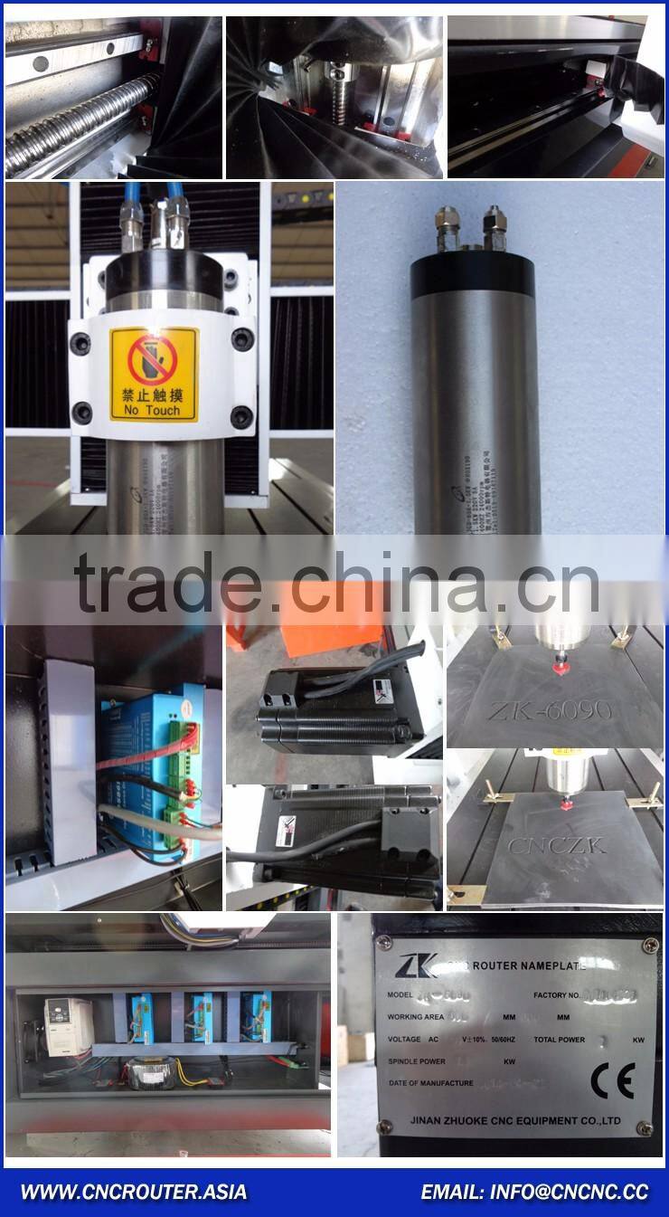 Hybrid Servo Motor Small Wood CNC Router 6090 With NCStudio/Mach3/DSP Control Auto Tool Calibration ZK6090-1500W CE Approval