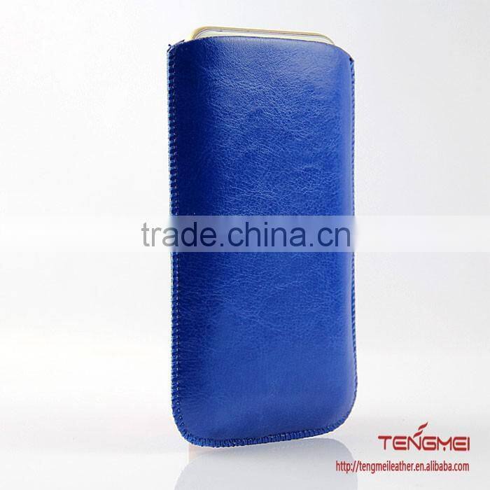 oil leather mobile phone bag easy carrying, for HTC phones universal case