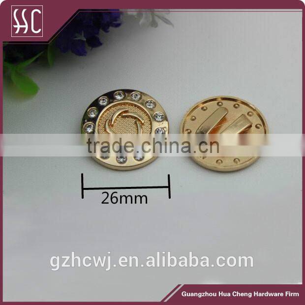 26mm round shape metal tag,metal fitting for handbag accessory,Guangzhou Hua Cheng Hardware