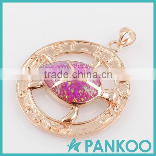 wholesale fashion series of leaf in the cirque blue Opal sterling silver unisex necklace pendant