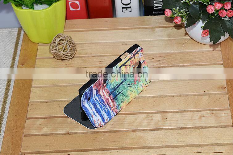 phone flip leather cover/Sublimation leather phone cover for heat press machine/mobile phone leather cover for Samsung S4