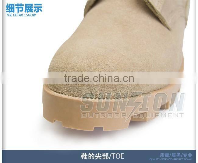 Military camouflage Tactical Boots with suede cowhide leather surface