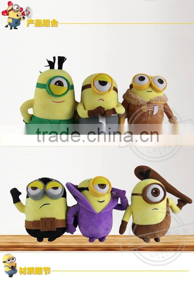 Factory direct toys 10" despicable me 3 minion plush toy wholesale, cartoon characters minions