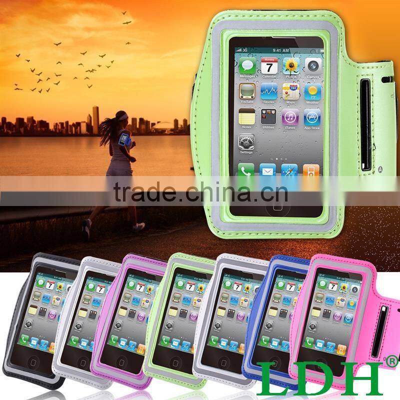 Workout Brush Cover Gym Case for Apple iphone 4 4S 4G Holder +Key Slot Casual Sport Accessories Arm Band Waterproof for iphone4