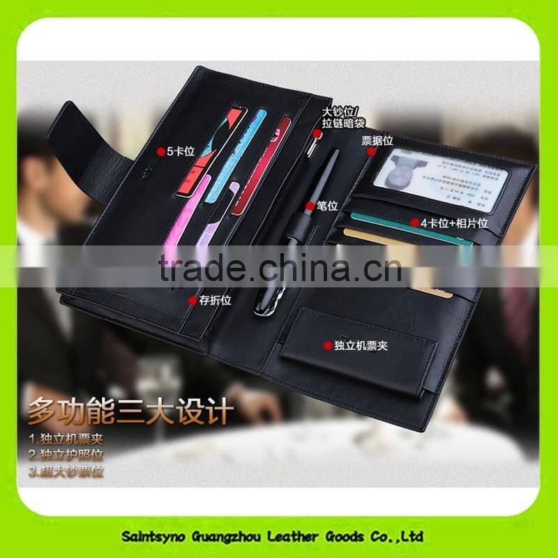 16233 China Supplier Nice Design Brown Leather Custom Passport Holder