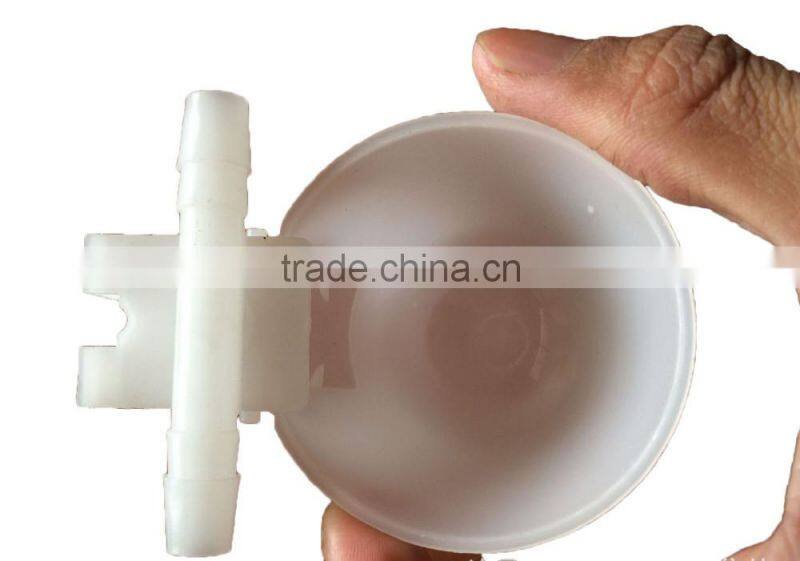 Automatic cage use plastic birds water bowl pigeon waterer with T joint