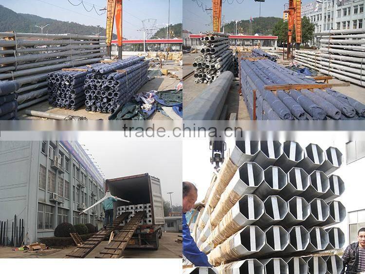 street pole steel pole price galvanized street lighting pole 12m