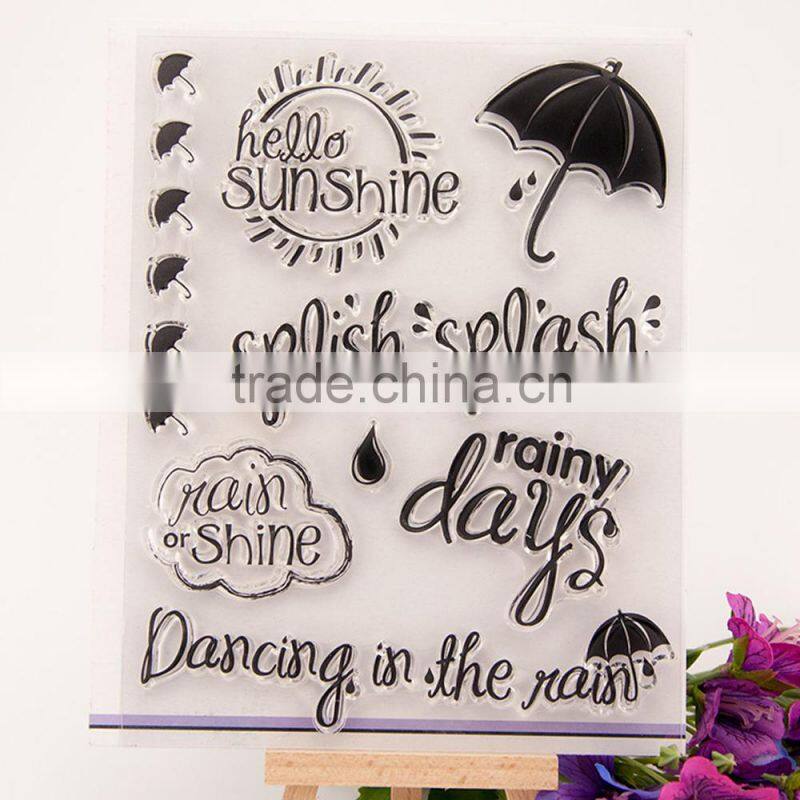 flower design clear stamp