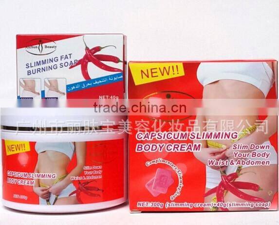 Aichun beauty herbal hot chilli 300g slimming cream+40g slimming soap
