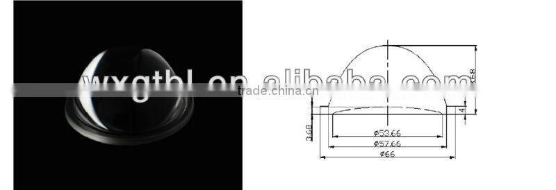 60 degree high bay lens ,high bay lighting lens /high power led lens