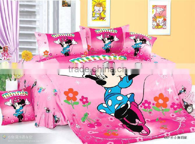 100%cotton bedding set,mickey duvet cover, cartoon bedroom set