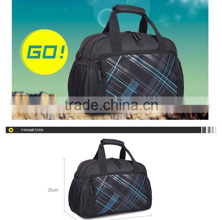 Hot quality fashion black 600d nylon charlie football sport bag