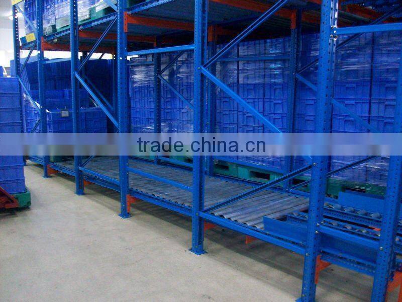 Gravity pallet rack