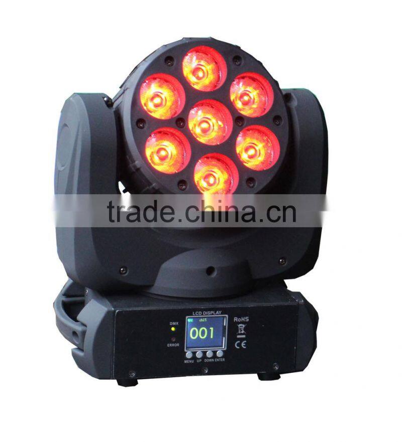 7pcs 12w 4in1 Sharpy Beam wash led moving head / Moving head led light