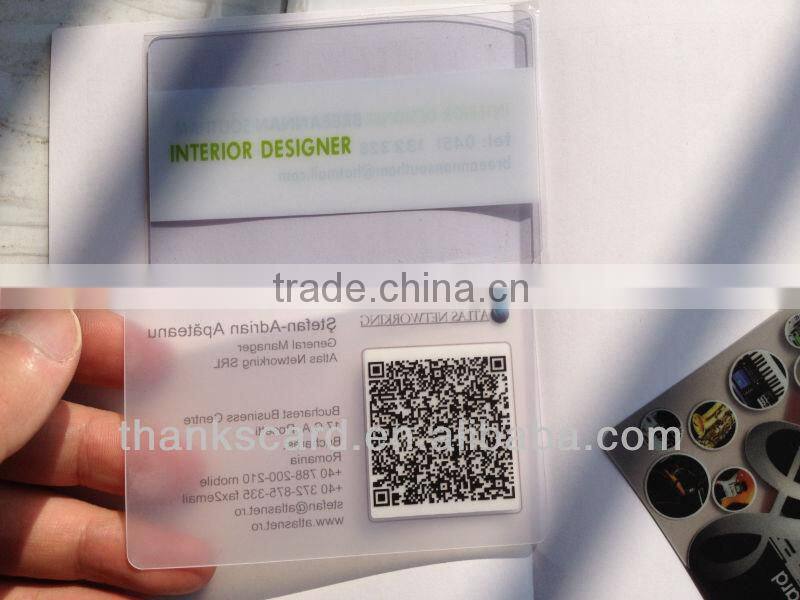 Free Design~~!! Best Material Plastic Transparent card; plastic business cards insert transparent business cards