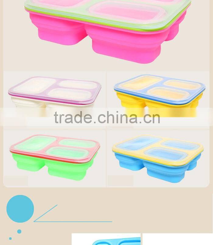 Fashion High Capacity Dinnerware Sets Silicon Food Container