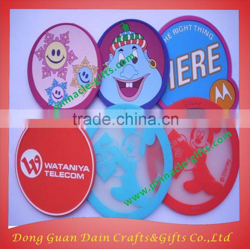 Cartoons characters ECO-friendly ATBC soft pvc coasters