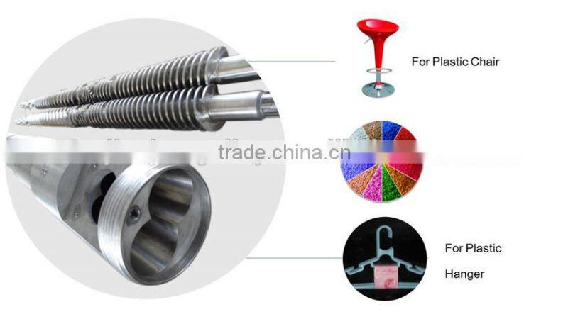 Conical twin screw barrel for injection moulding machine/ for PC / PA / PBT / PET plastic machine