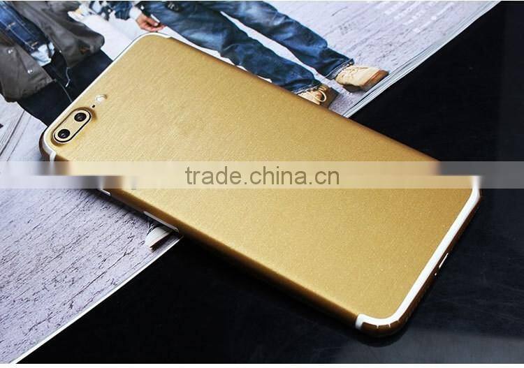 Hot selling for iphone 7 skin sticker brushed metal pvc wrap decal, full body design