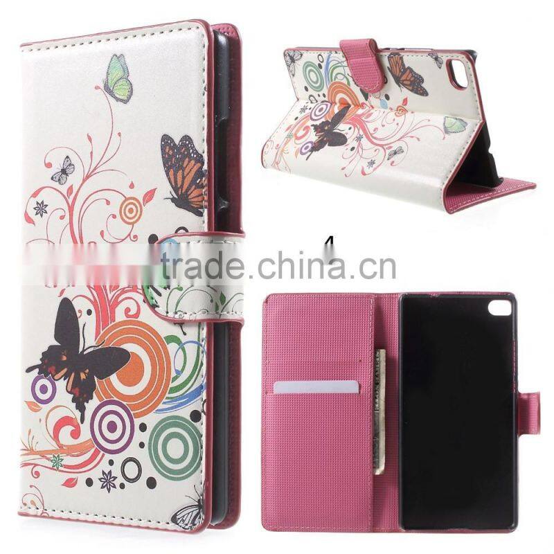 The series of restoring ancient ways Leather Cover for Huawei Ascend P8 with Card Slots,case for Huawei P8,case for Huawei P8
