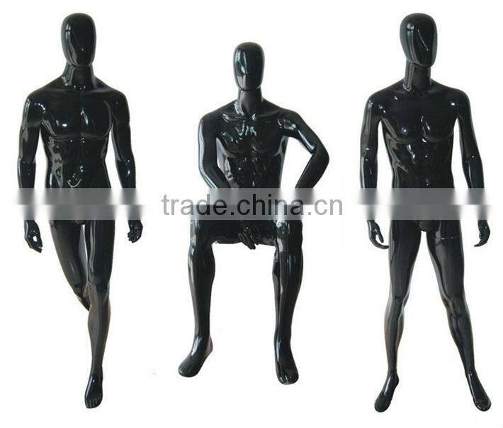 2014 fashion fiberglass black male mannequin male sport mannequin HZ-855