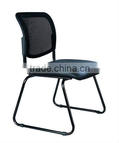 Wholesale metal electroplating frame leather small office chairs without arms