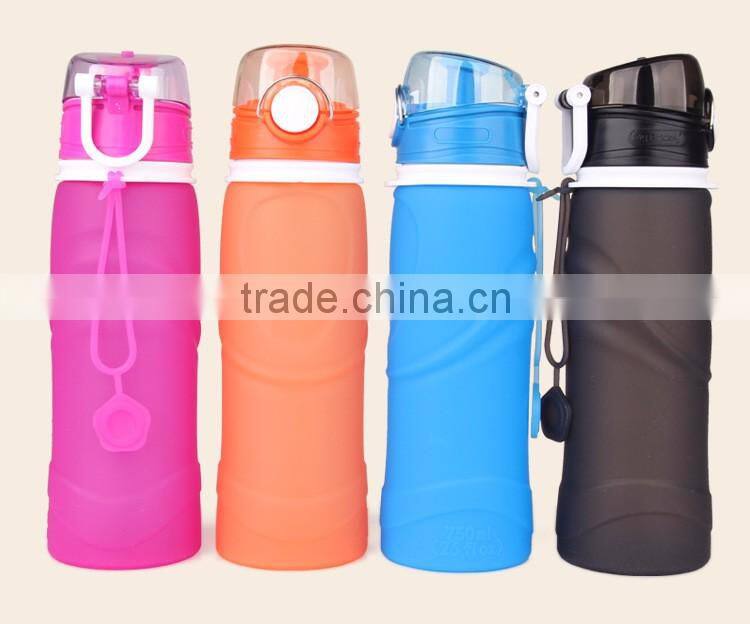 Manufacturing Soft Silicone Water Bottle unbreakable silicone sport water bottle