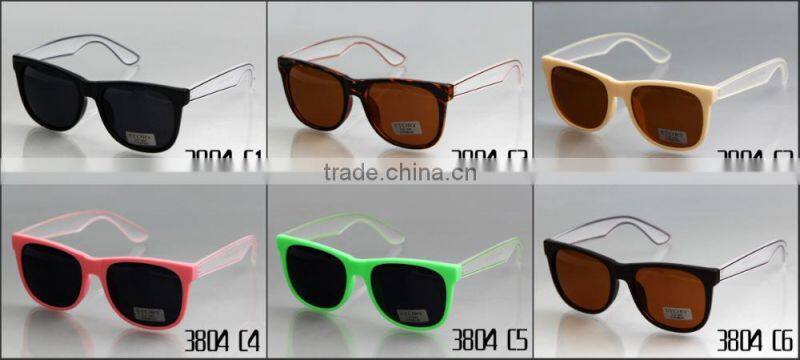 FDA CE Certification Transparent temple Custom Logo Sunglasses own logo sunglasses