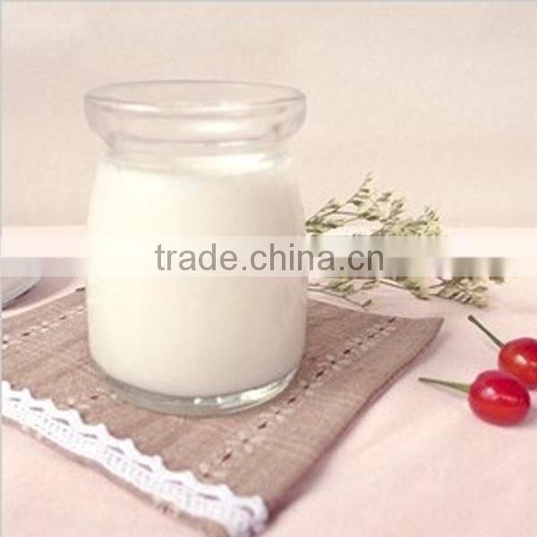 Airtight cheapglass mini milk bottle with plasric lid