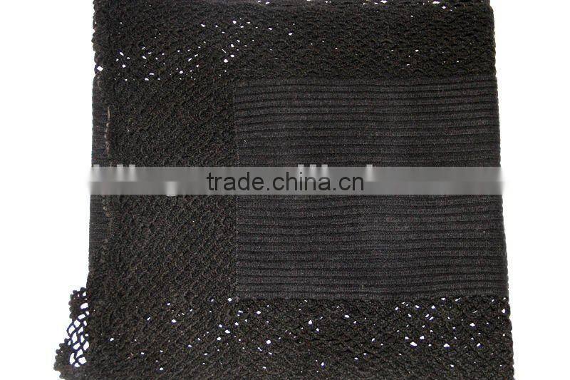 lace crochet edging cashmere scarf