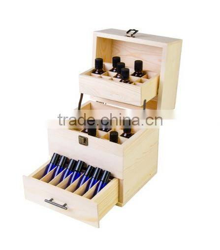 china factory BSCI large 68 wooden Doterra 5ml 10ml 15ml Essential Oil perfume bottle Storage case gift box