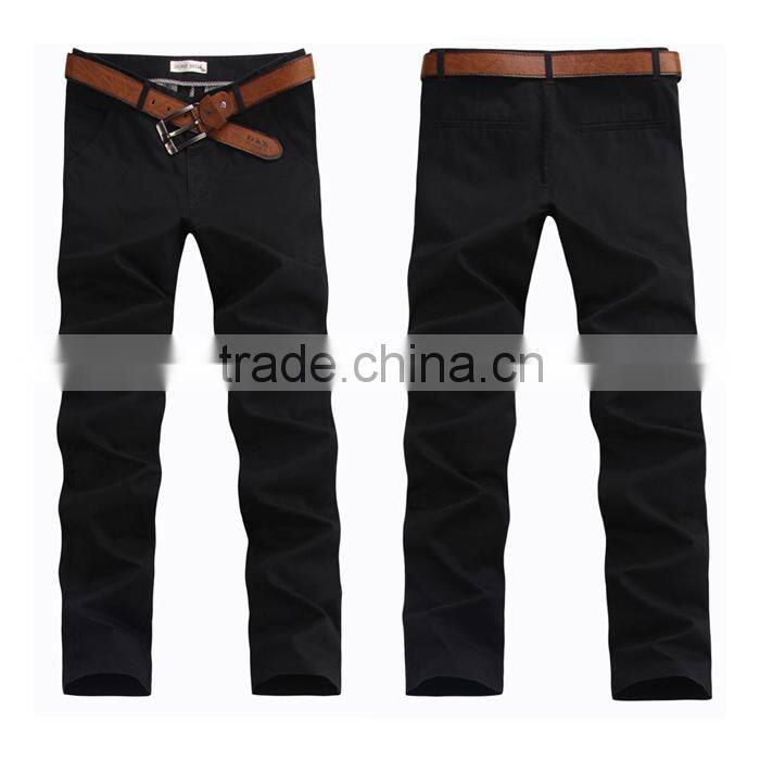 Wholeasle cotton twill casual pants slim fit cotton chino pants for men