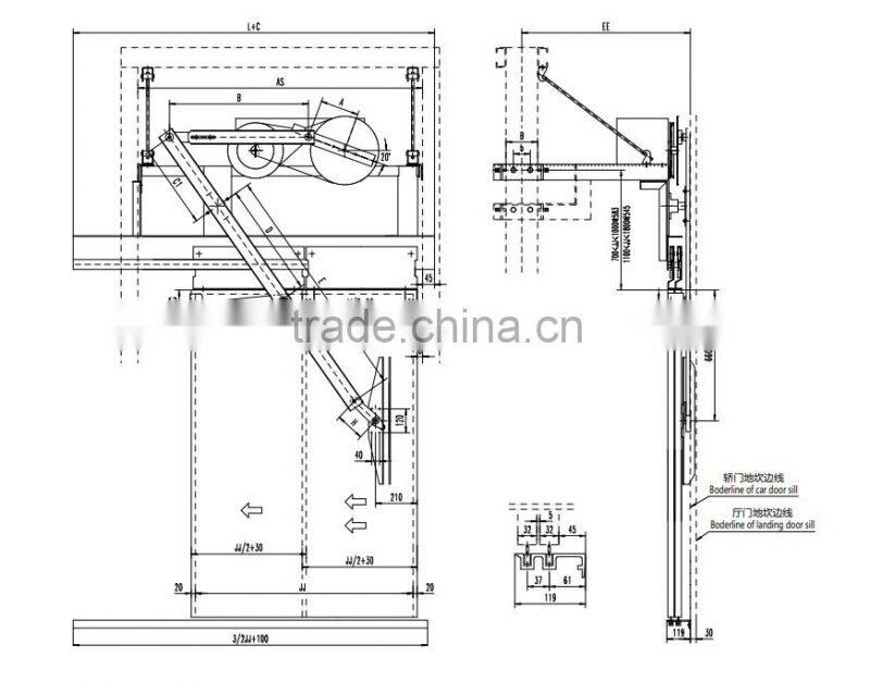 Electrical Door Motor Selcom Elevator Door Parts